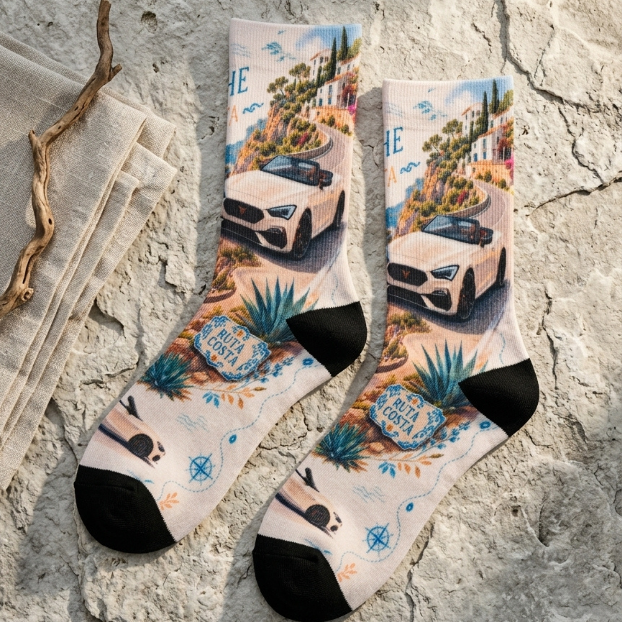 Custom Printed Car Themed Socks