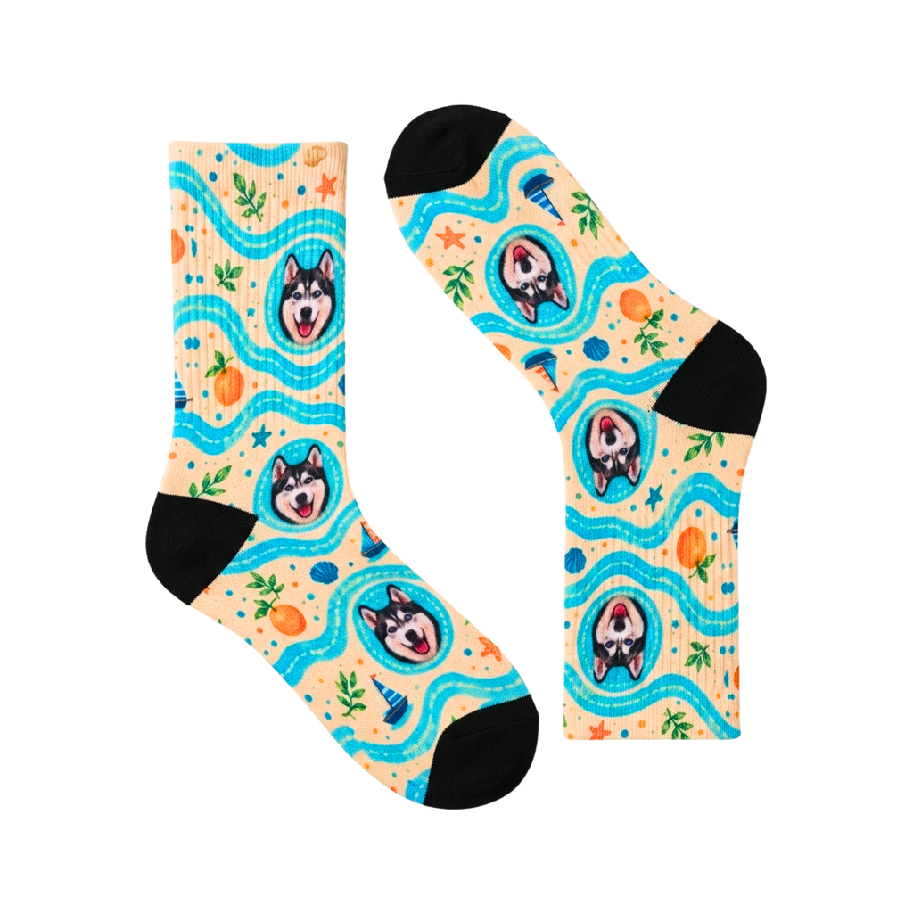 Custom Printed Water Themed Socks
