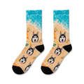 Custom Printed Beach Themed Socks